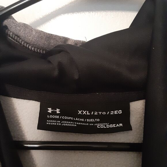Under Armour Coldgear Hoodie Adult Mens 2XL Loose Gray Sweatshirt Sports... - Picture 4 of 7